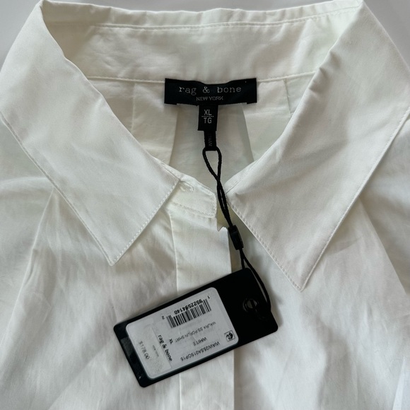 rag & bone Maura High-low Cotton Poplin Button-up Shirt | XL | NWT - Picture 9 of 15
